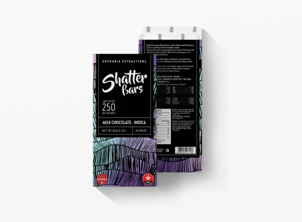 Euphoria Extractions – 500mg Shatter Bar – Milk Chocolate (Sativa) | Kootenay Botanicals Canada