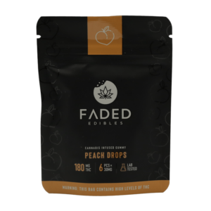 Faded Edibles – Peach Drops – 180mg | Kootenay Botanicals Canada