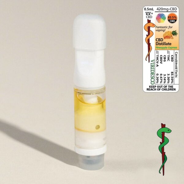 Viridesco – CBD Vape Cart – Pineapple Express 0.5ml | Kootenay Botanicals Canada
