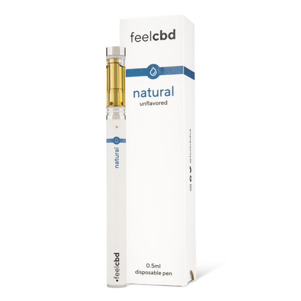 FeelCBD – Natural – Disposable CBD Vape Pen 0.5ml | Kootenay Botanicals Canada