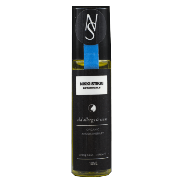 Nikki Stikki Botanicals – Organic Aromatherapy – CBD Allergy and Sinus Roller 100mg CBD | Kootenay Botanicals Canada