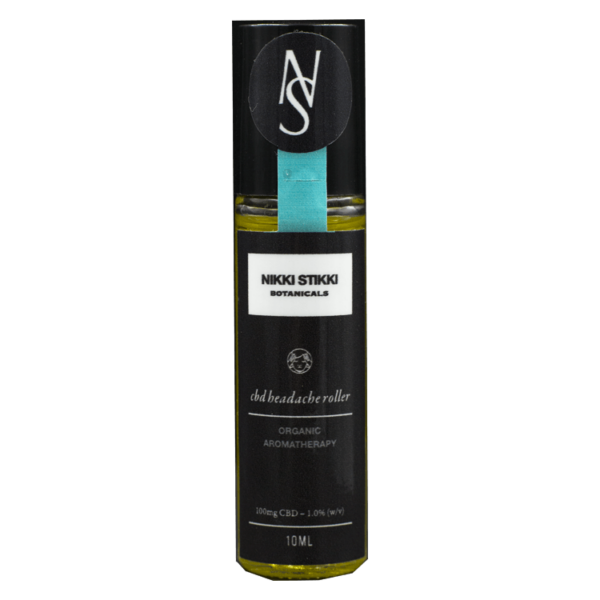 Nikki Stikki Botanicals – Organic Aromatherapy – CBD Headache Roller 100mg CBD | Kootenay Botanicals Canada