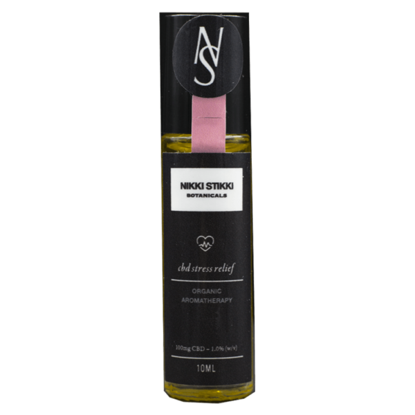 Nikki Stikki Botanicals – Organic Aromatherapy – CBD Stress Relief Roller 100mg CBD | Kootenay Botanicals Canada