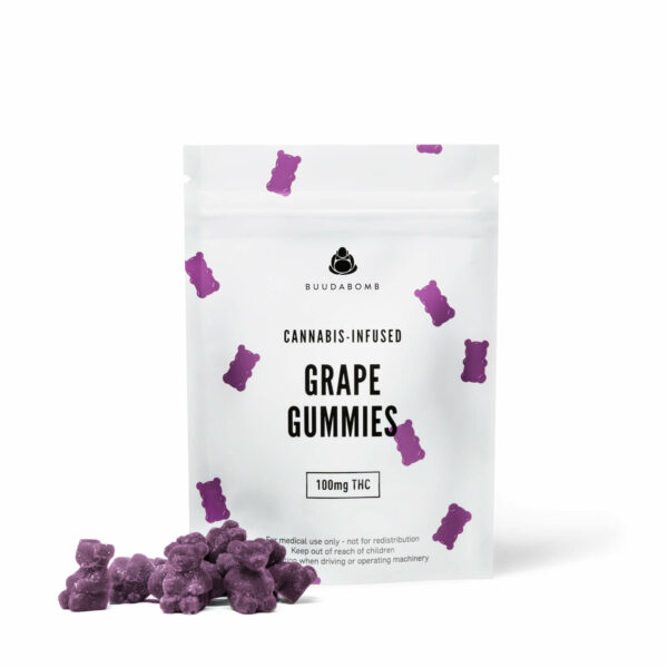 Buudabomb – Grape Gummies 100mg THC | Kootenay Botanicals Canada