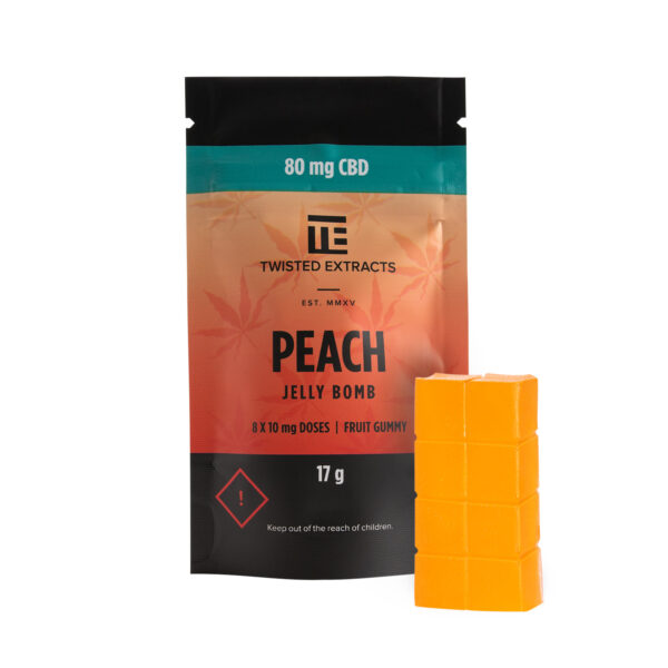 Twisted Extracts – Peach Jelly Bombs – CBD | Kootenay Botanicals Canada