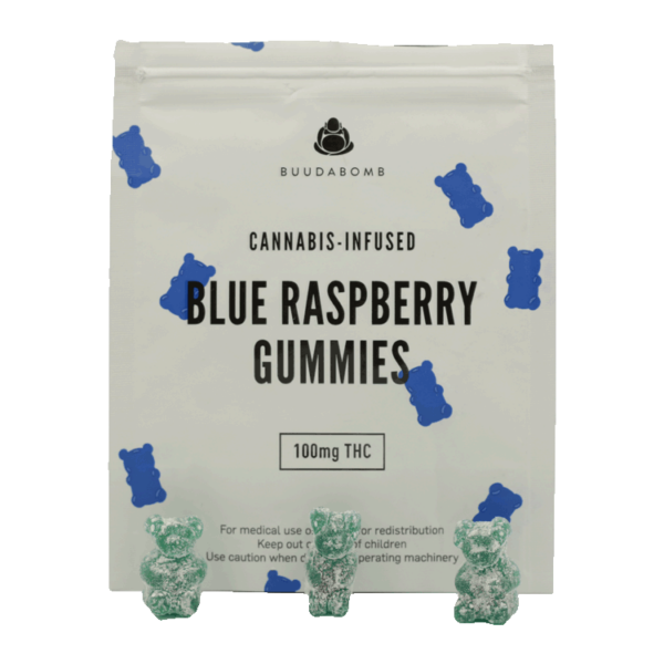 Buudabomb – Blue Raspberry Gummies – 100mg | Kootenay Botanicals Canada