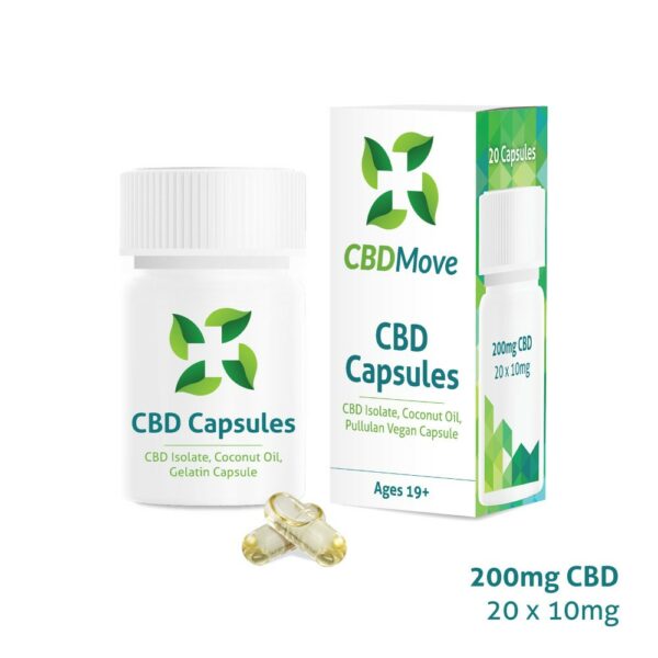 CBD Move – CBD Capsules – 200mg CBD | Kootenay Botanicals Canada