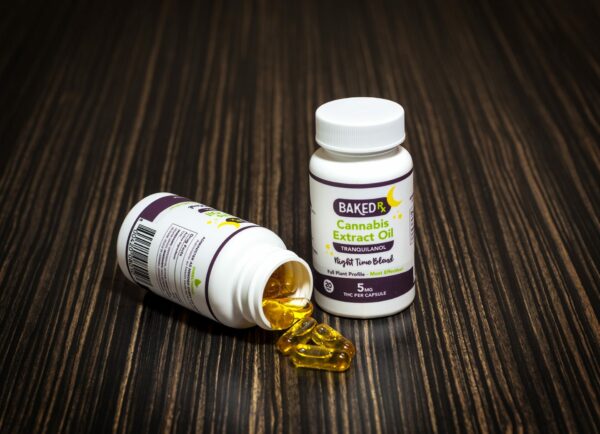 Baked Edibles – Tranquilanol (Sedative) Capsules 5mg | Kootenay Botanicals Canada