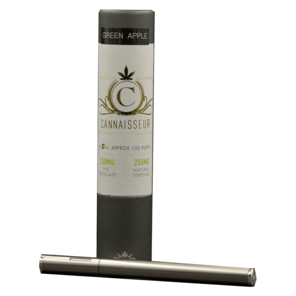 Cannaisseur – Disposable THC Distillate Pen – Green Apple 0.5ml | Kootenay Botanicals Canada