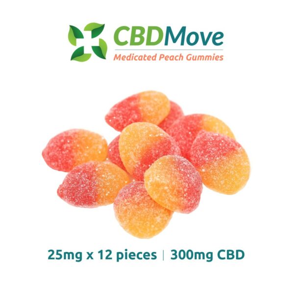 CBD Move – CBD Gummies – Vegan Peaches – 100mg | Kootenay Botanicals Canada