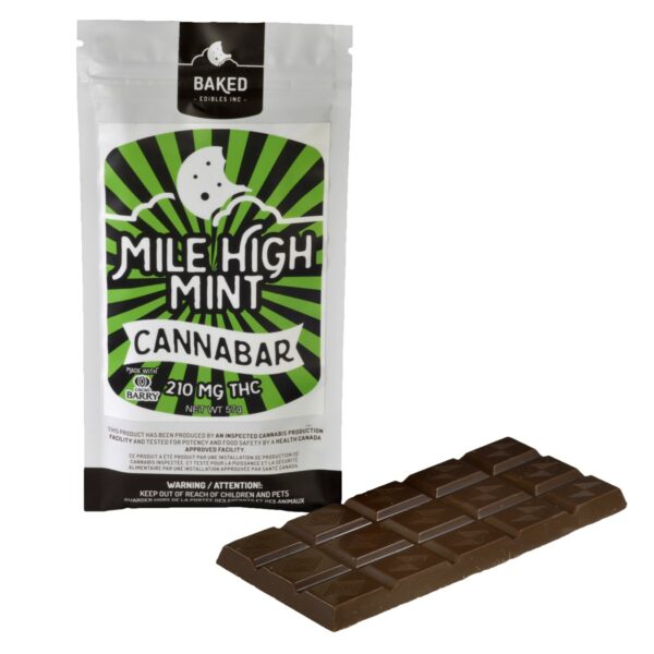Baked Edibles – Mile High Mint Cannabar 210mg THC | Kootenay Botanicals Canada
