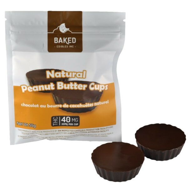Baked Edibles – Chocolate Mini Peanut Butter Cups 40mg THC | Kootenay Botanicals Canada