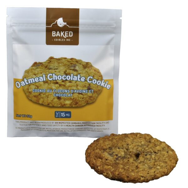 Baked Edibles – Cookie – Oatmeal Chocolate 15mg THC | Kootenay Botanicals Canada