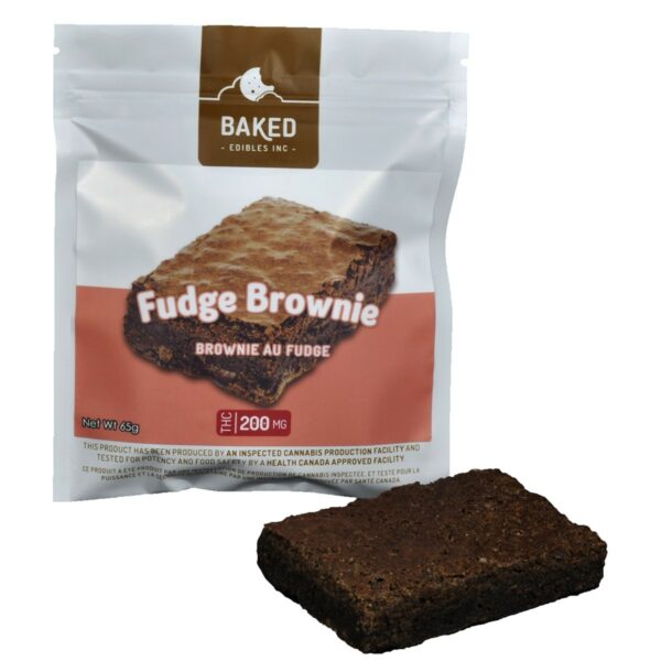 Baked Edibles – Fudge Brownie 200mg THC | Kootenay Botanicals Canada