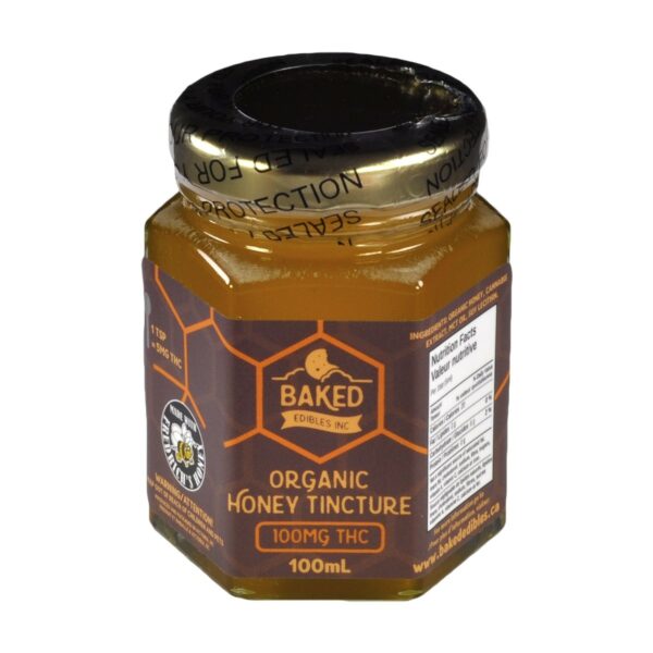 Baked Edibles – Organic Honey Tincture 100mg THC | Kootenay Botanicals Canada