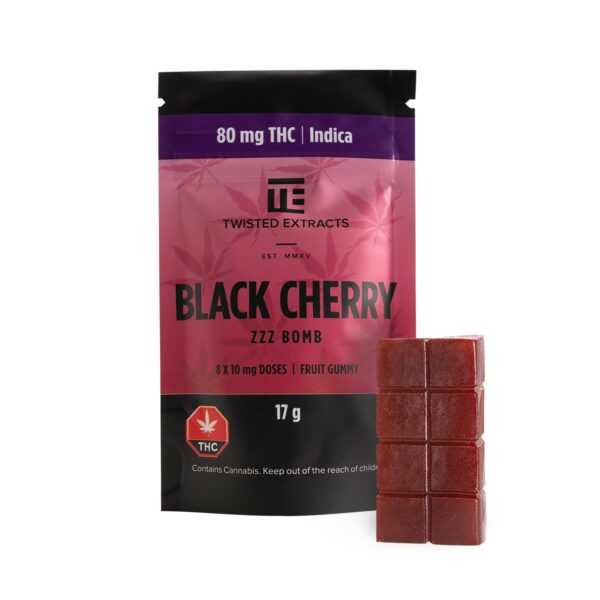Twisted Extracts – Black Cherry – Zzz Bombs – 80mg THC | Kootenay Botanicals Canada