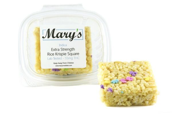 Mary’s Medibles – Extra Strength Rice Krispie Square – 55mg THC (Indica) | Kootenay Botanicals Canada