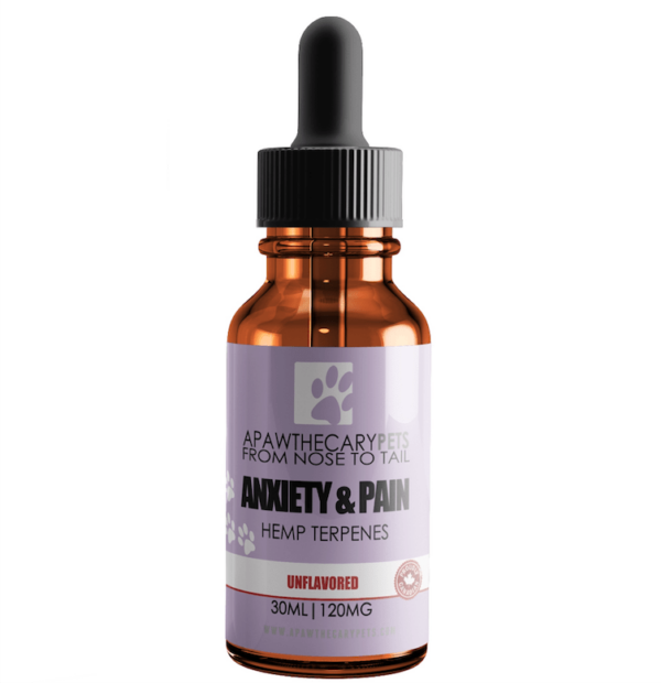 Apawthecary Pets – Anxiety & Pain Tincture – Unflavoured 120mg | Kootenay Botanicals Canada