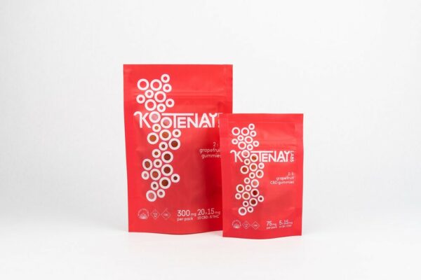 Kootenay Labs – 2:1 Gummies – Grapefruit (10mgCBD/5mgTHC) – 75mg | Kootenay Botanicals Canada