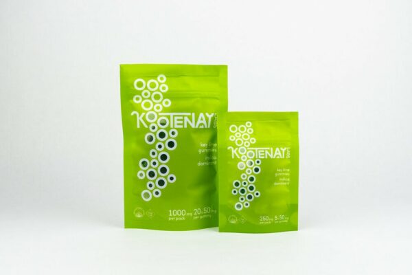 Kootenay Labs – Indica Gummies – Key Lime – 250mg THC | Kootenay Botanicals Canada