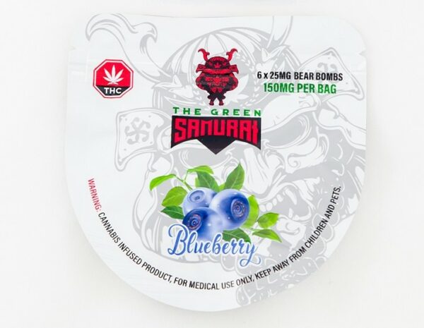 The Green Samurai – Blueberry Gummies – 150mg | Kootenay Botanicals Canada