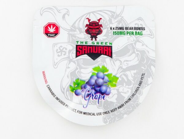 The Green Samurai – Grape Gummies – 150mg | Kootenay Botanicals Canada