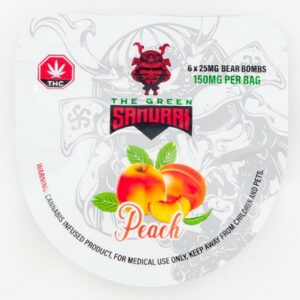 The Green Samurai – Peach Gummies – 150mg | Kootenay Botanicals Canada