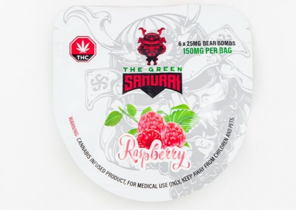 The Green Samurai – Raspberry Gummies – 150mg | Kootenay Botanicals Canada