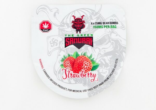 The Green Samurai – Strawberry Gummies – 150mg | Kootenay Botanicals Canada