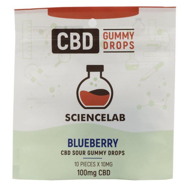 Sciencelab – CBD Sour Gummy Drops – Blueberry 100mg CBD | Kootenay Botanicals Canada