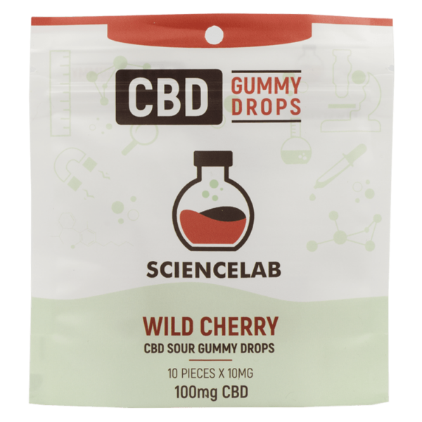 Sciencelab – CBD Sour Gummy Drops – Wild Cherry 100mg CBD | Kootenay Botanicals Canada