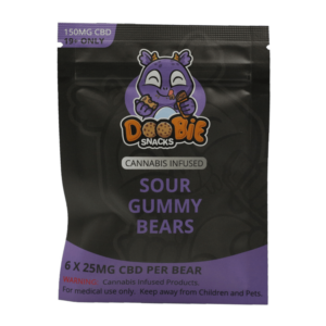 Doobie Snacks – CBD Sour Gummy Bears – 150mg CBD | Kootenay Botanicals Canada
