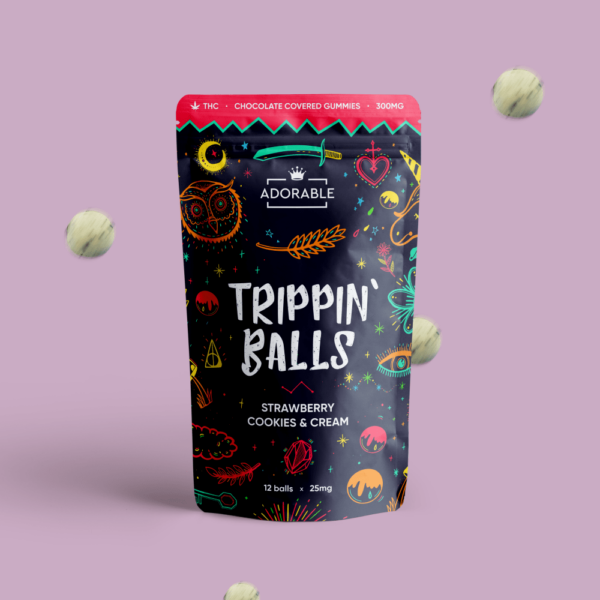 Adorable – Trippin’ Balls – Strawberry Cookies & Cream – 300mg | Kootenay Botanicals Canada