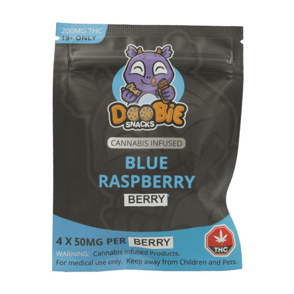 Doobie Snacks – Blue Raspberry – 200mg THC | Kootenay Botanicals Canada