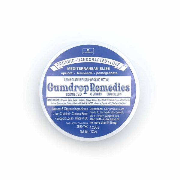 Gumdrop Remedies – Mediterranean Bliss Gummies – 800mg CBD | Kootenay Botanicals Canada