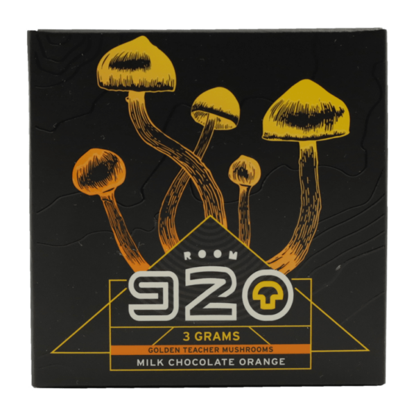 Room 920 – Mushroom Chocolate Bar – Milk Chocolate Orange – 3 grams | Kootenay Botanicals Canada