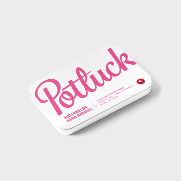 Potluck – Hard Candy – Watermelon – 300mg THC | Kootenay Botanicals Canada