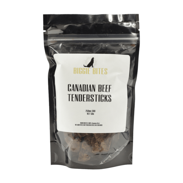 Biggie Bites – Canadian Beef Tendersticks – 250mg CBD | Kootenay Botanicals Canada