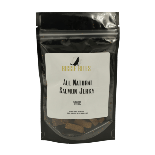 Biggie Bites – All Natural Salmon Jerky – 250mg CBD | Kootenay Botanicals Canada