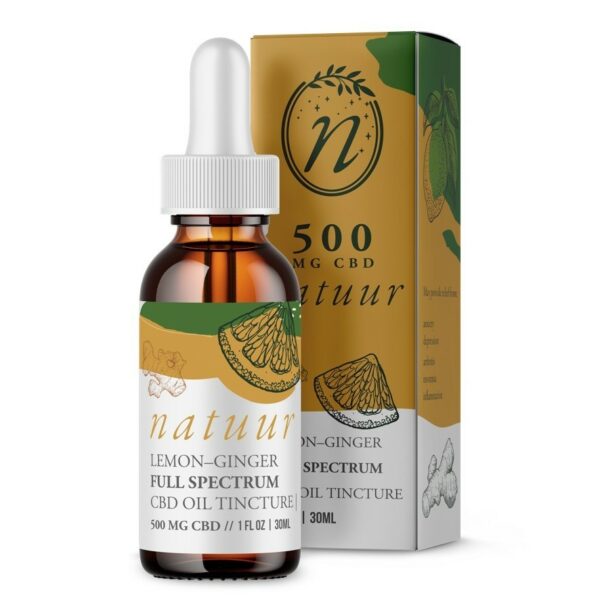 Natuur – Full Spectrum CBD Oil Tincture – Lemon Ginger – 1000mg | Kootenay Botanicals Canada