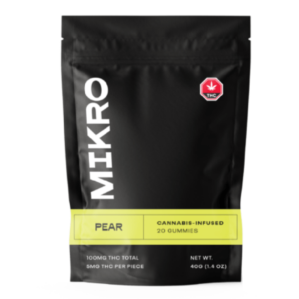 Mikro – THC Gummies – 100mg THC – Pear | Kootenay Botanicals Canada