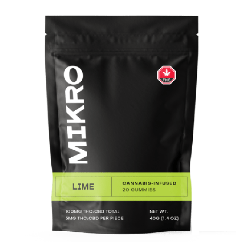 Mikro – 1:1 THC/CBD Gummies – 100mg – Lime | Kootenay Botanicals Canada