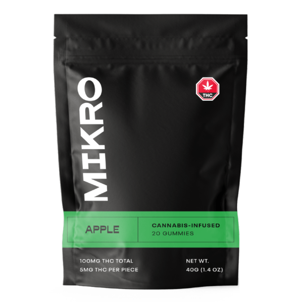 Mikro – THC Gummies – 100mg THC – Apple | Kootenay Botanicals Canada