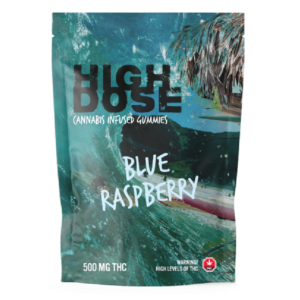 High Dose – cannabis Infused Gummies – Blue Raspberry – 1000mg/1500mg | Kootenay Botanicals Canada