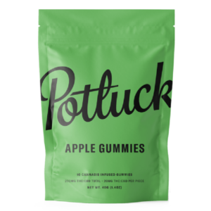 Potluck Extracts – Apple Gummies (1:1) – 100mg THC / 100mg CBD | Kootenay Botanicals Canada