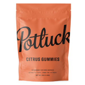 Potluck Extracts – Citrus Gummies – 200mg THC | Kootenay Botanicals Canada