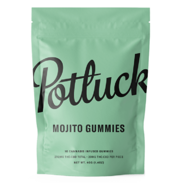 Potluck Extracts – Mojito Gummies (1:1) – 100mg THC / 100mg CBD | Kootenay Botanicals Canada
