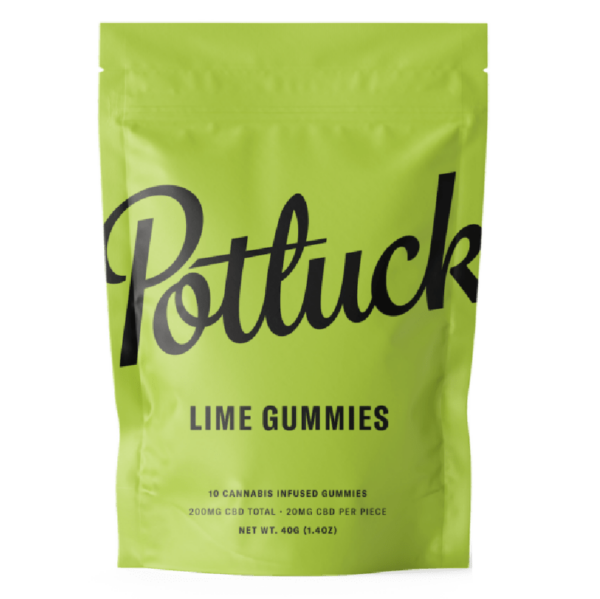 Potluck Extracts – Lime Gummies (CBD) – 200mg | Kootenay Botanicals Canada