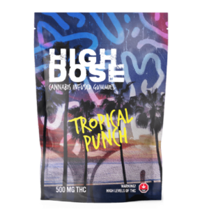 High Dose – cannabis Infused Gummies – Tropical Punch – 500mg/1000mg | Kootenay Botanicals Canada