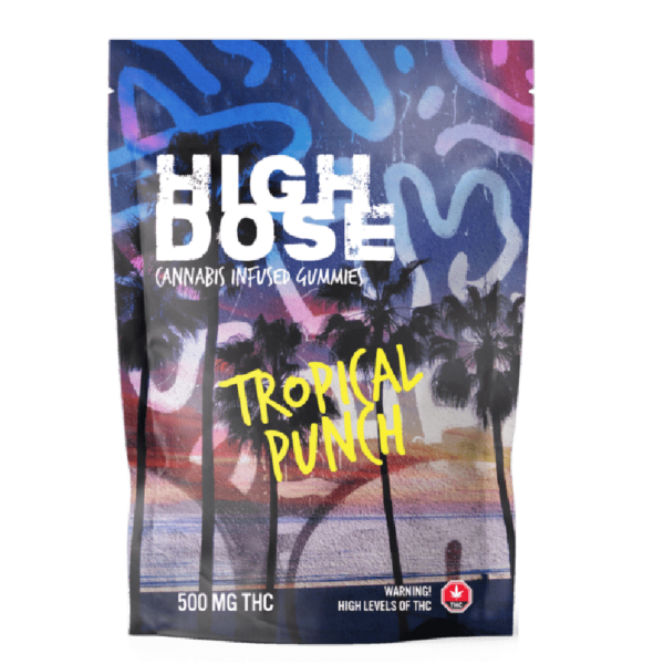 High Dose – cannabis Infused Gummies – Tropical Punch – 500mg/1000mg | Kootenay Botanicals Canada